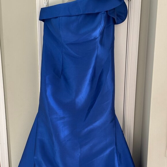 JADE COUTURE BY JASMINE Women's Cobalt Blue Gown - Picture 2 of 5